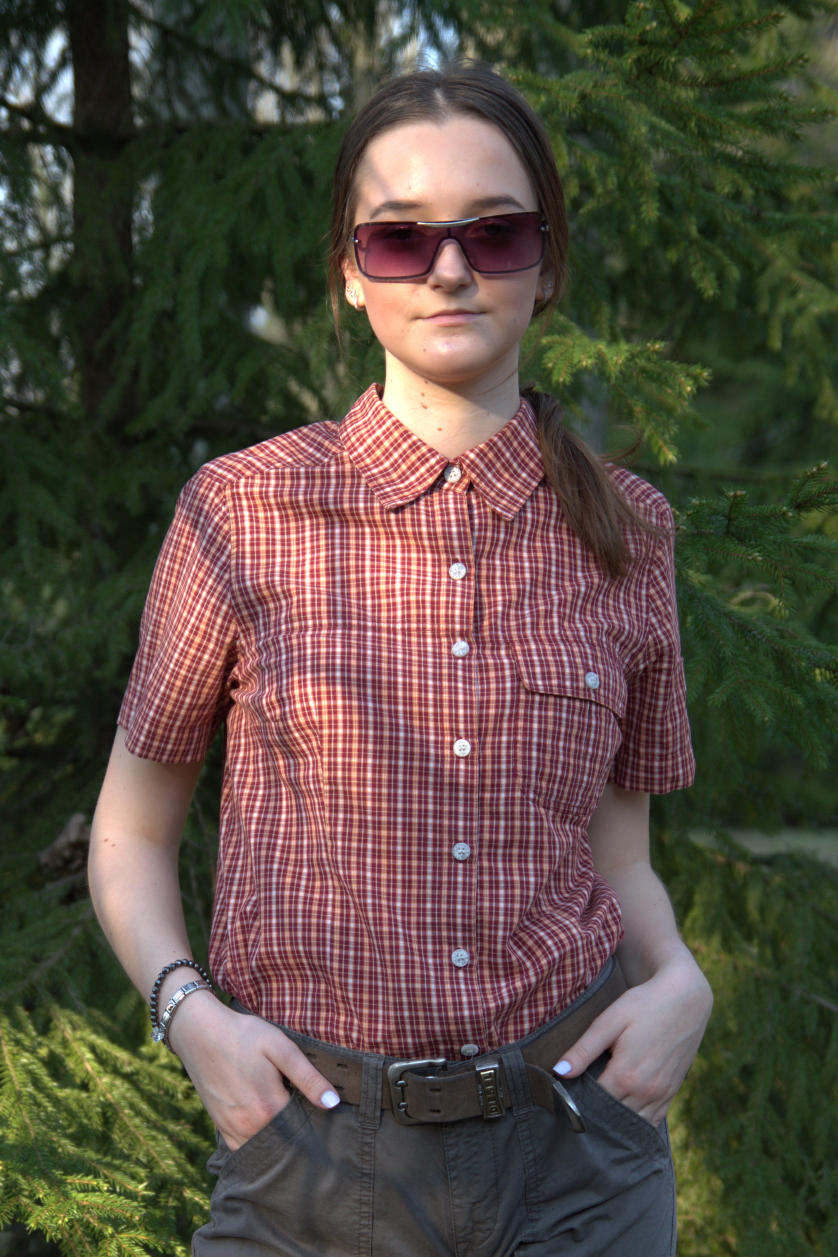 Natural Law women's short-sleeved shirt blouse