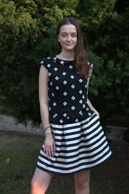 Black and white top