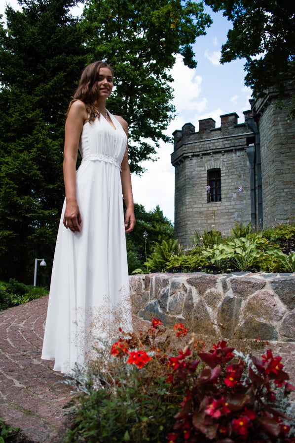 Chiffon wedding dress