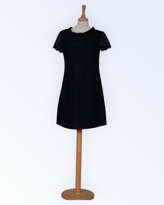 Navy blue lace mini dress