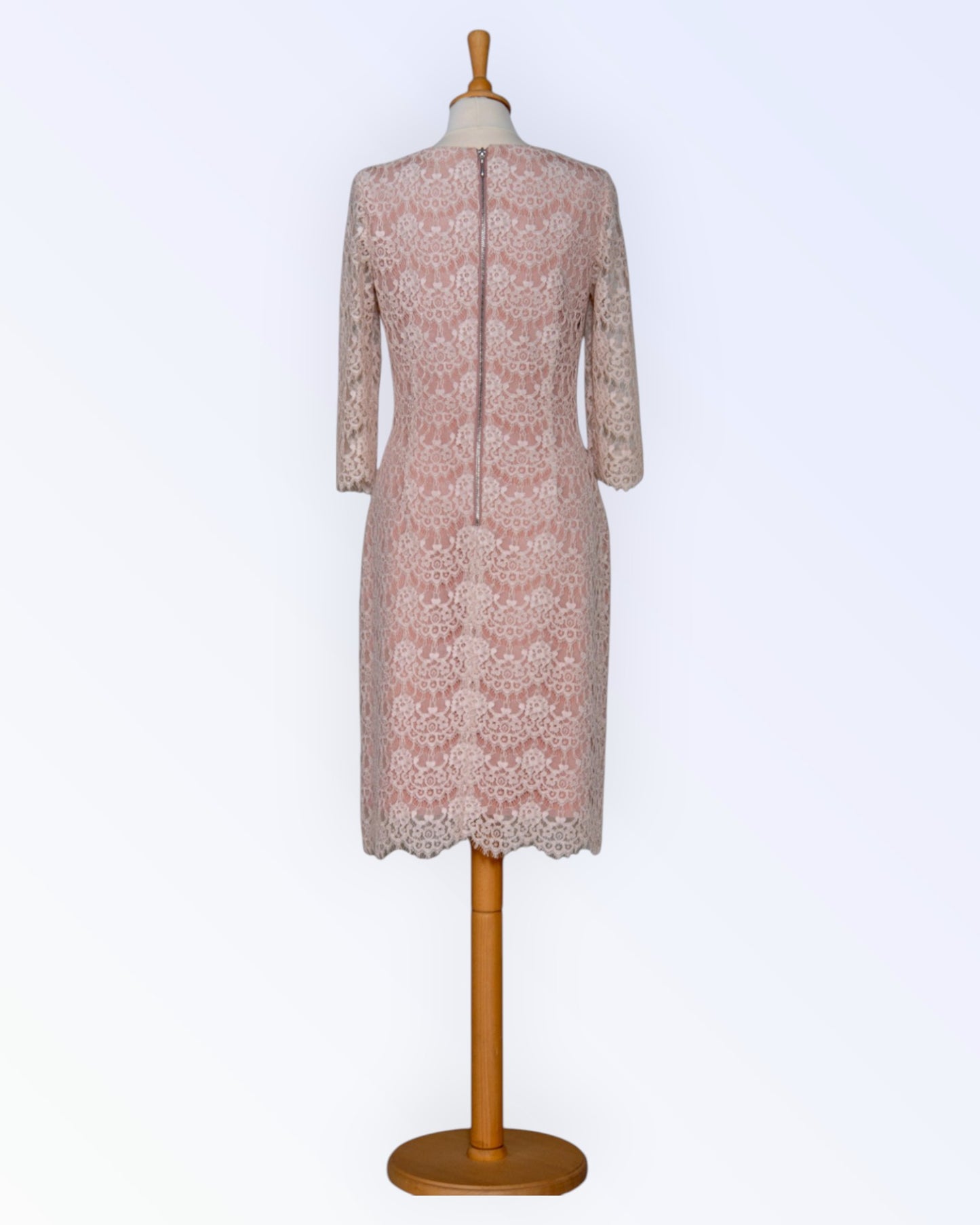 Powder pink lace party dress