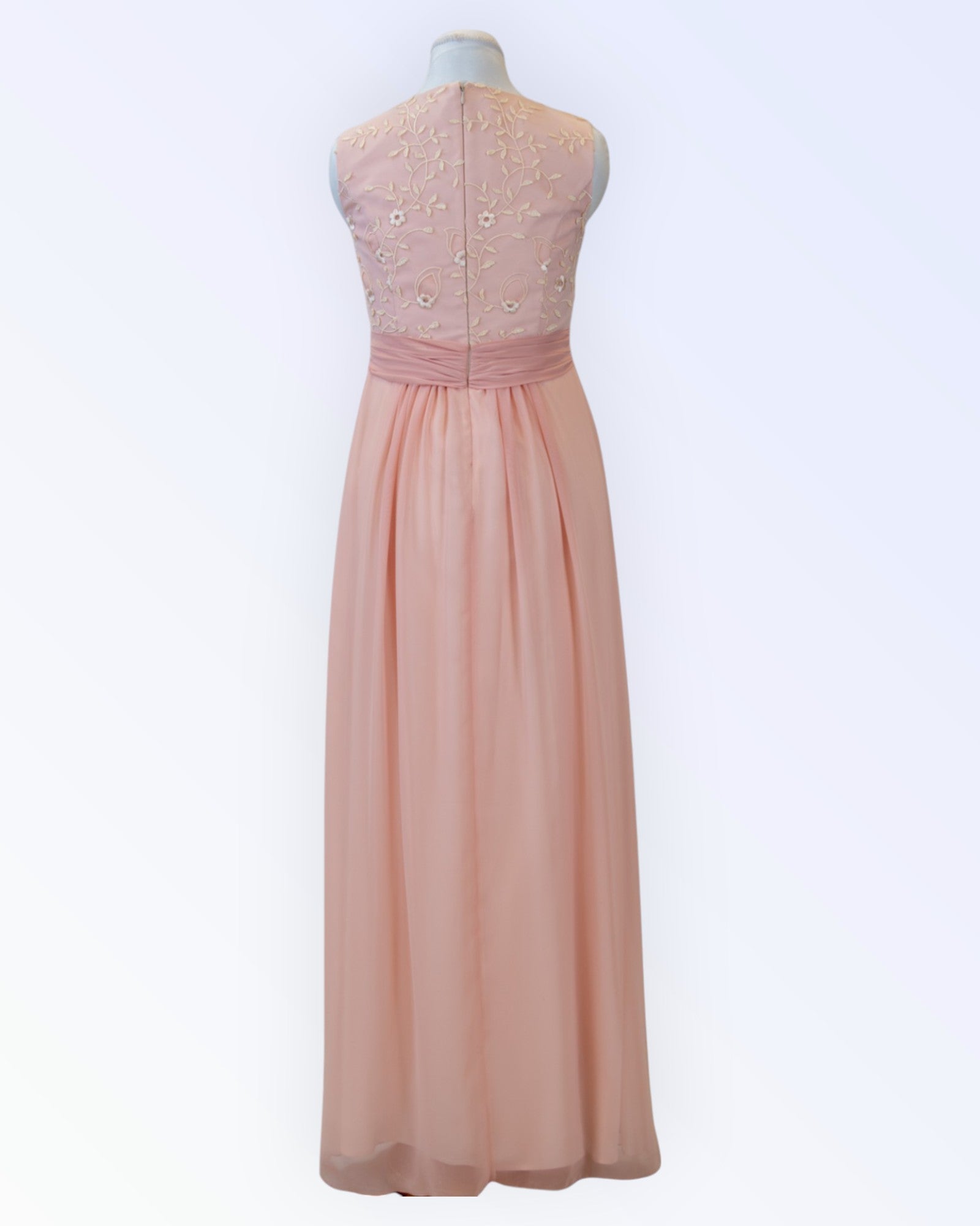 Peach pink formal dress