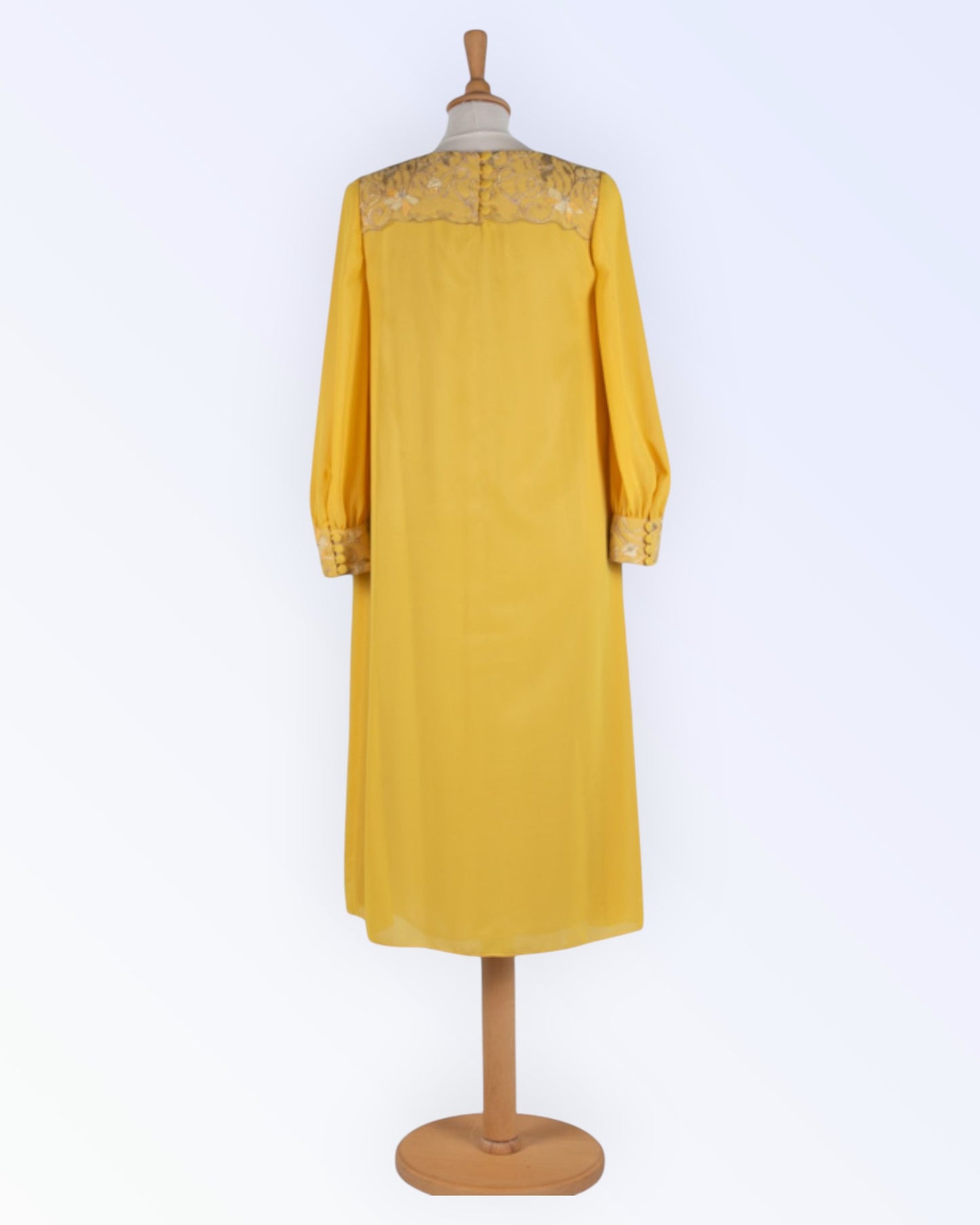 Yellow chiffon party dress