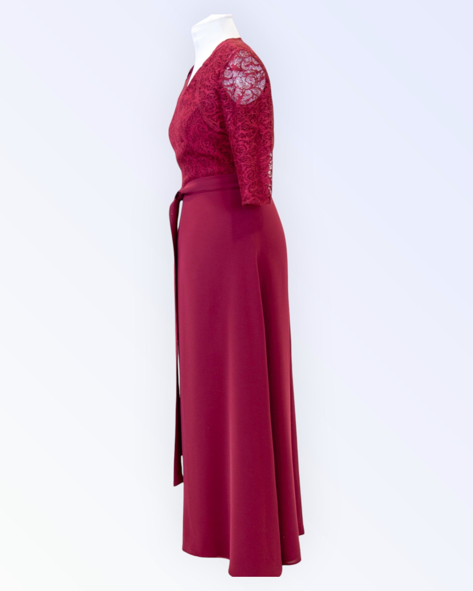 Burgundy long formal dress