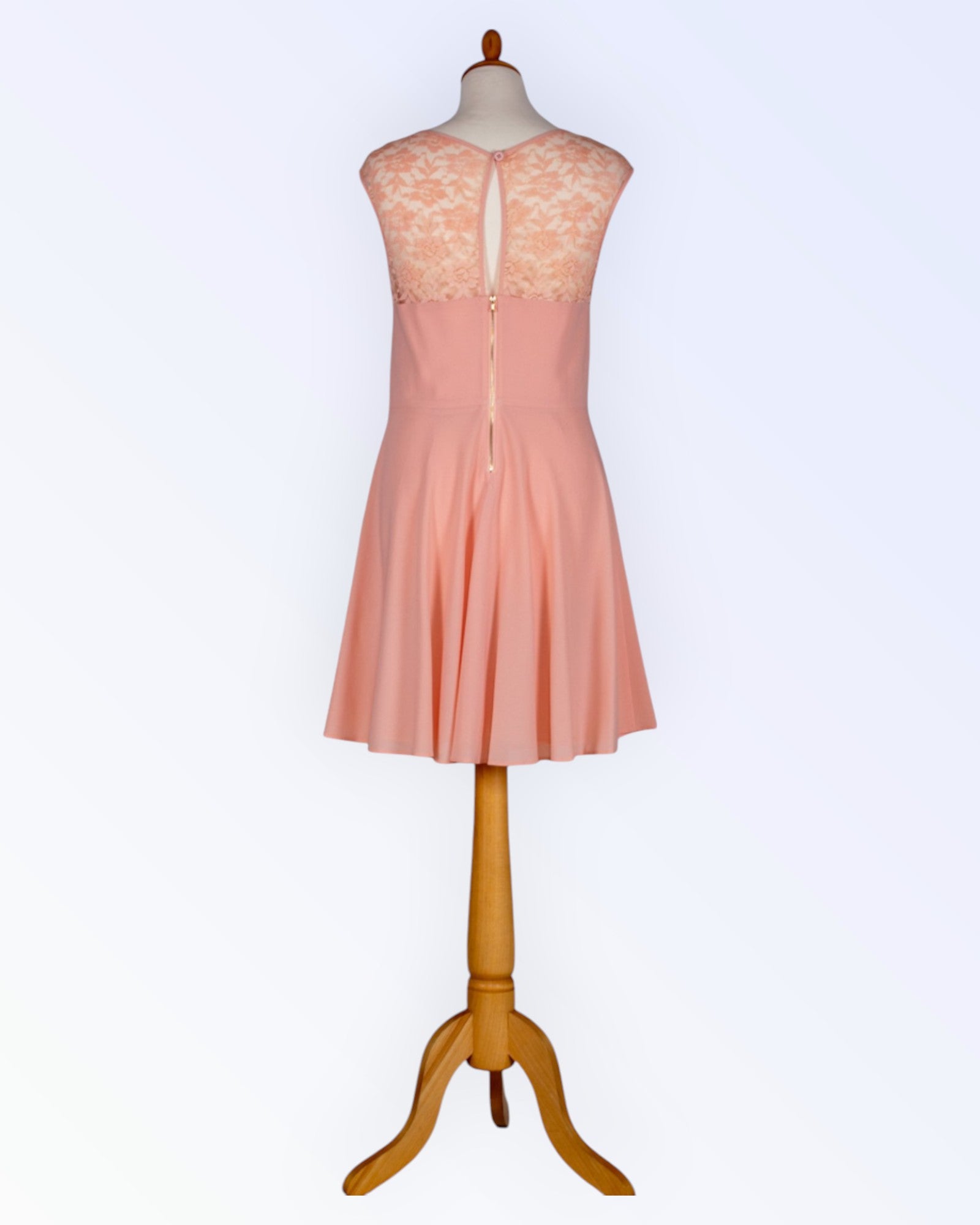 Coral pink party dress