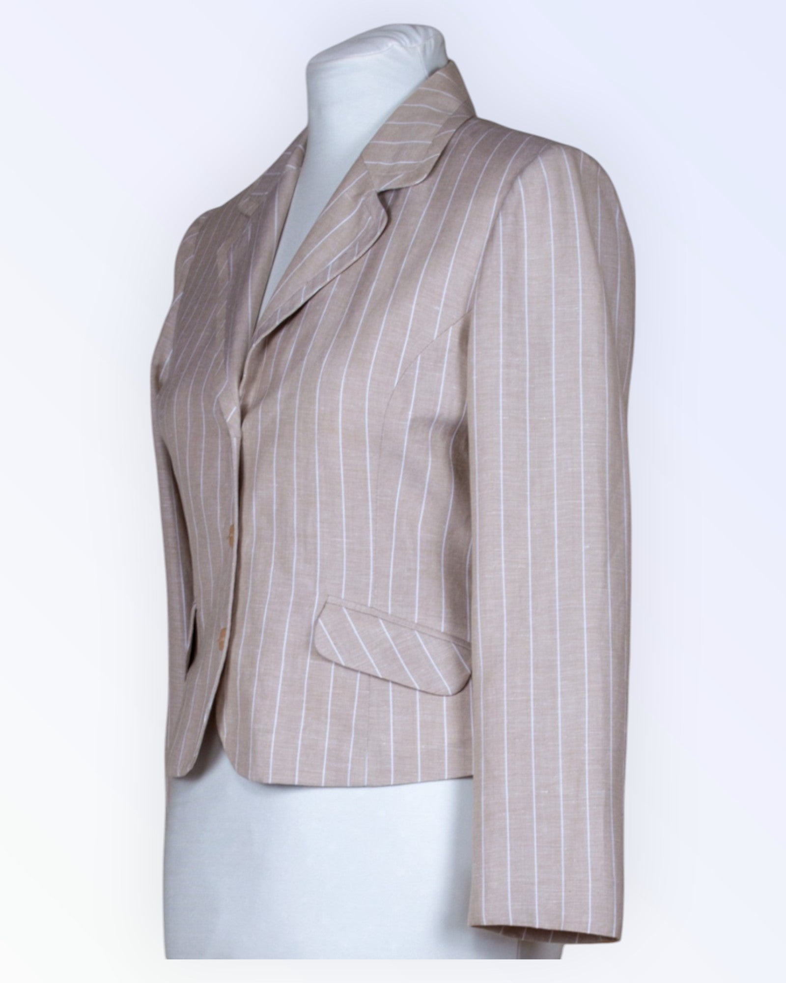 Orsay-raidallinen kevyt pellavainen kesätakki