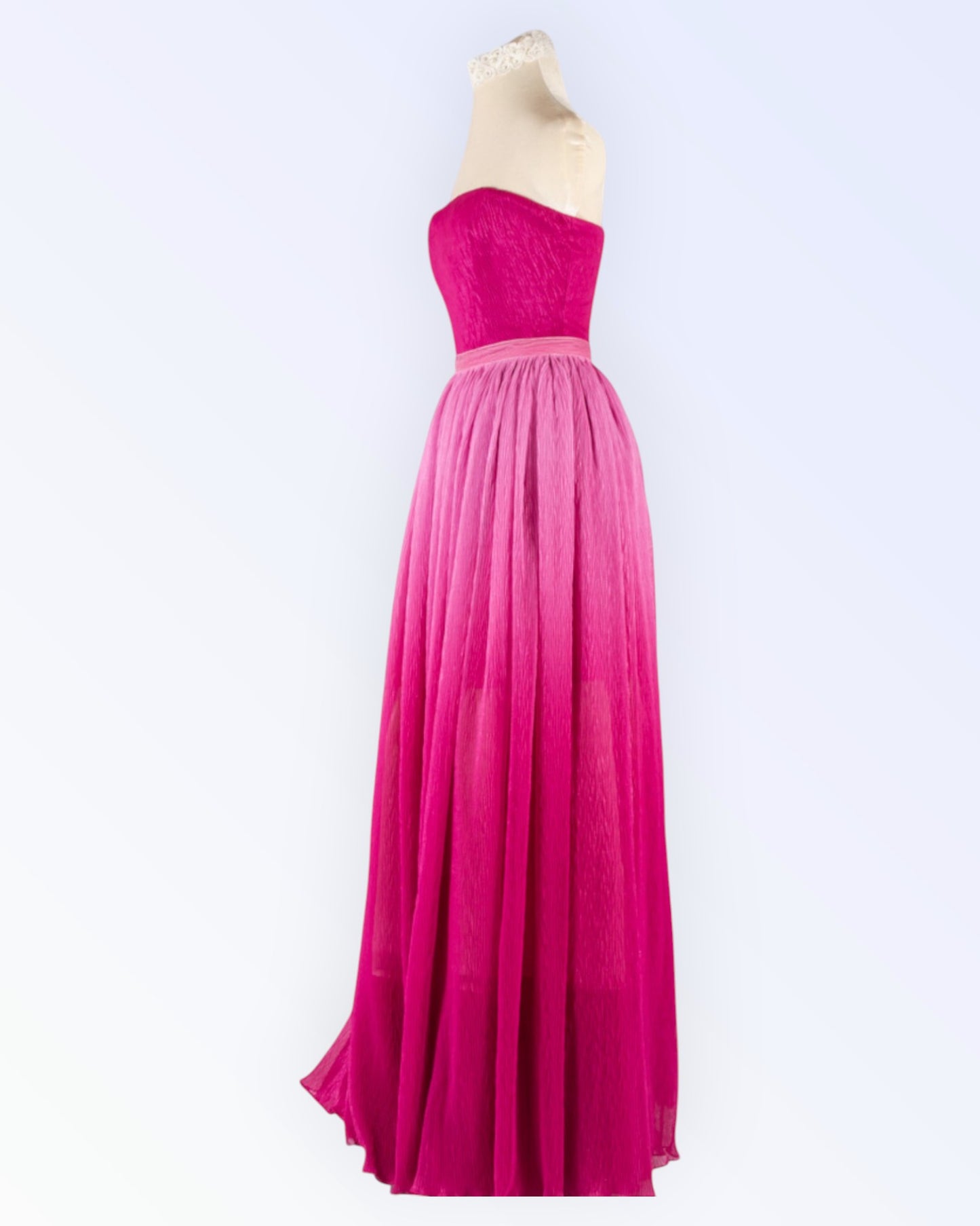 Pinkki organza juhlamekko