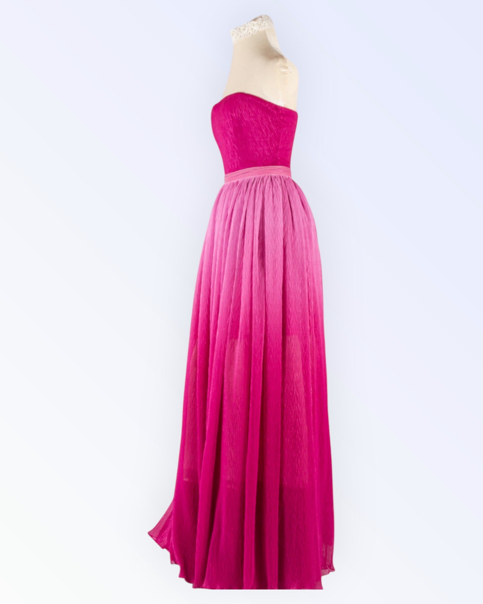 Pinkki organza juhlamekko