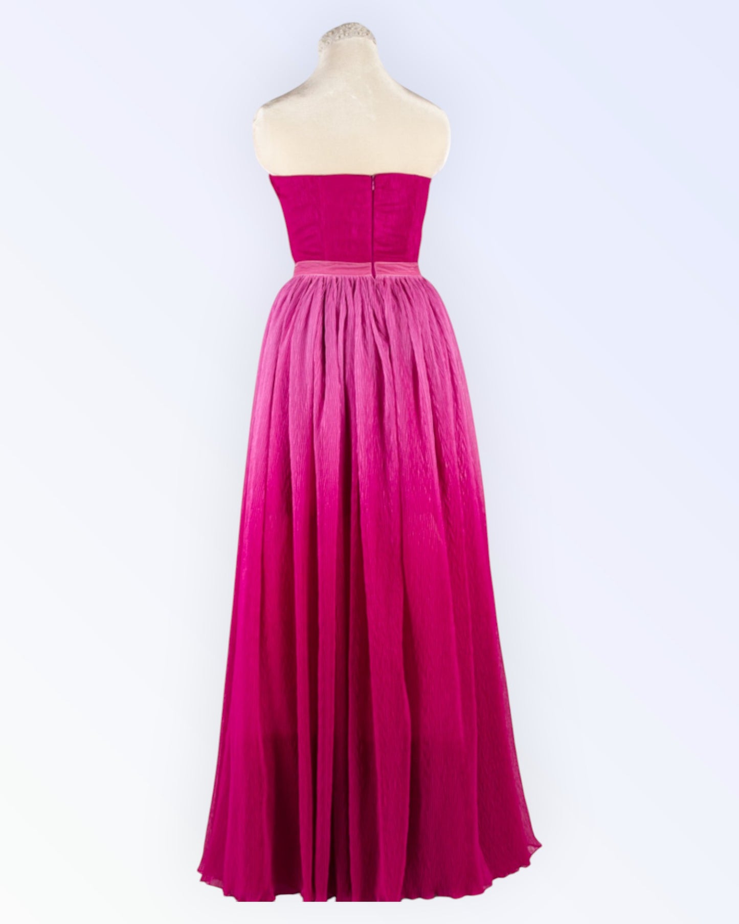 Pinkki organza juhlamekko