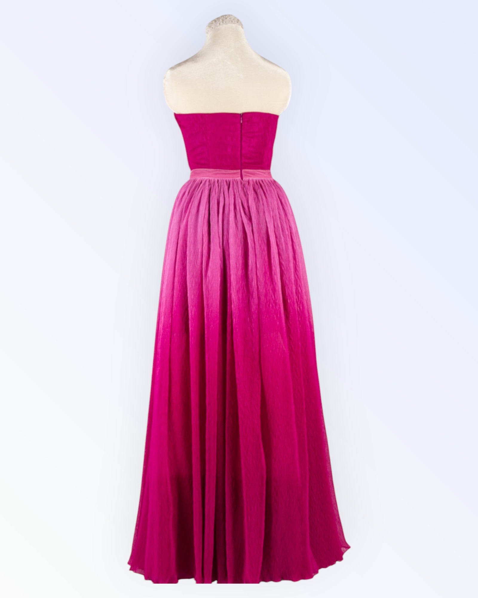 Pinkki organza juhlamekko