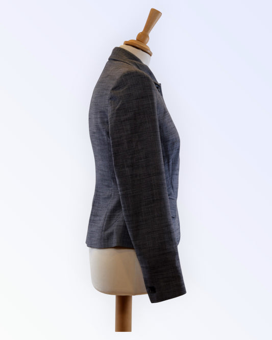 Next black and white fabric jacket
