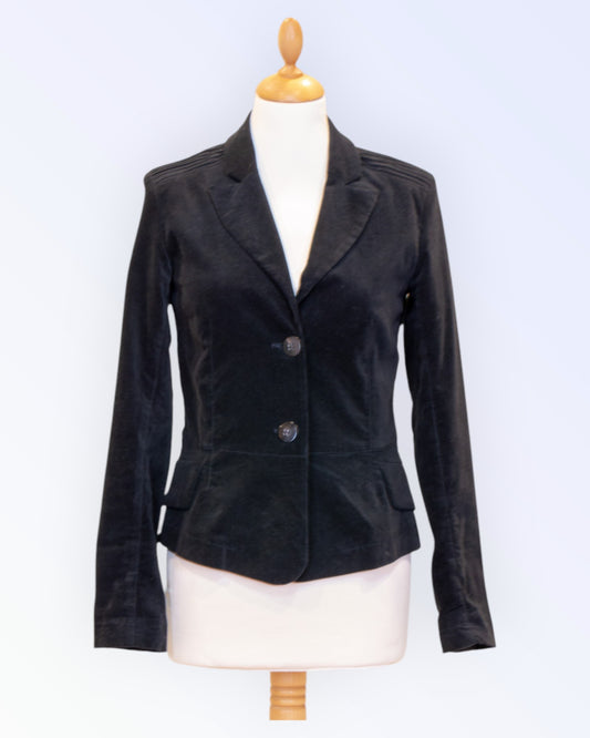 Uli Schneider black velvet suit jacket