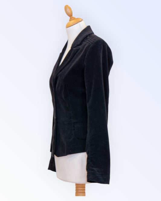 Uli Schneider black velvet suit jacket
