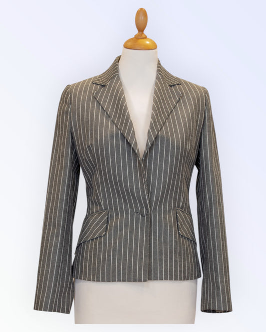 Striped suit jacket