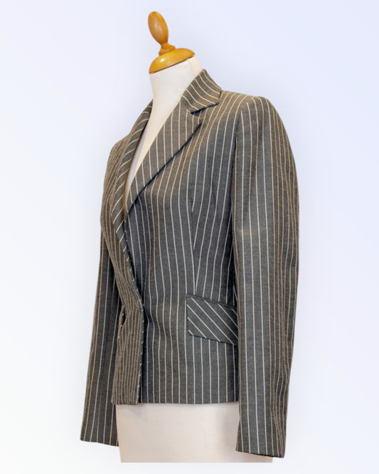 Striped suit jacket