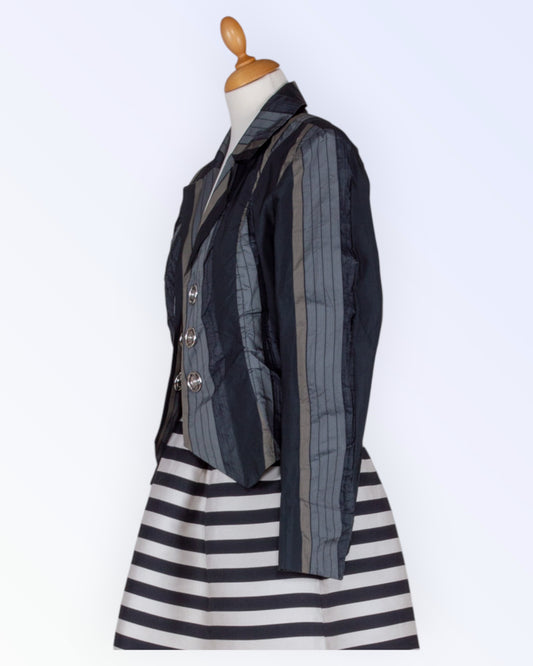 Airfield striped taffeta jacket