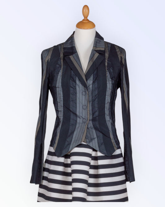 Airfield striped taffeta jacket