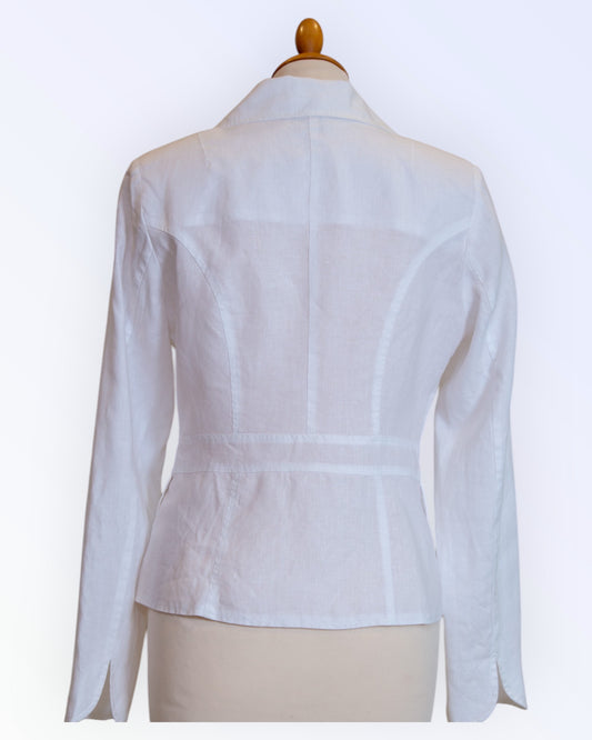 Orsay white linen summer jacket