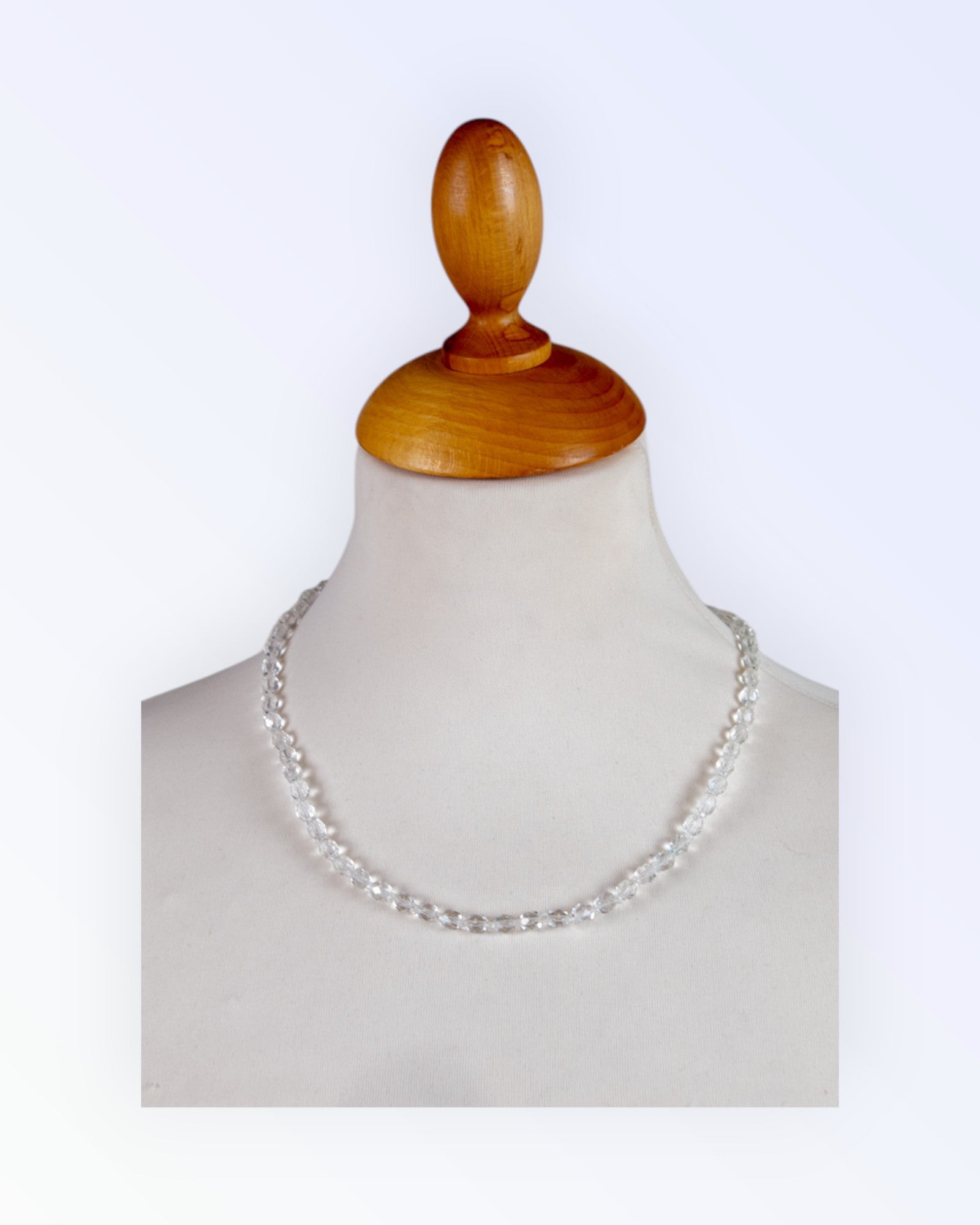 Clear glass necklace