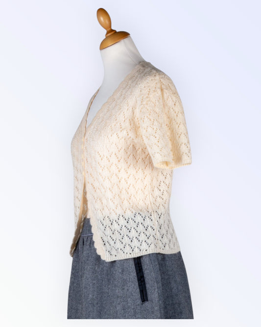 Knitted lace cardigan