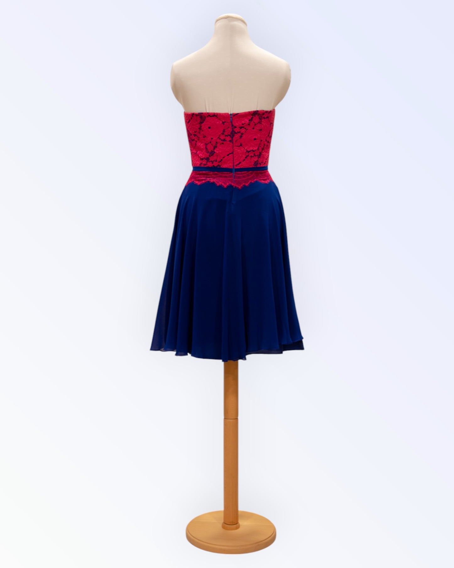 Blue chiffon party dress