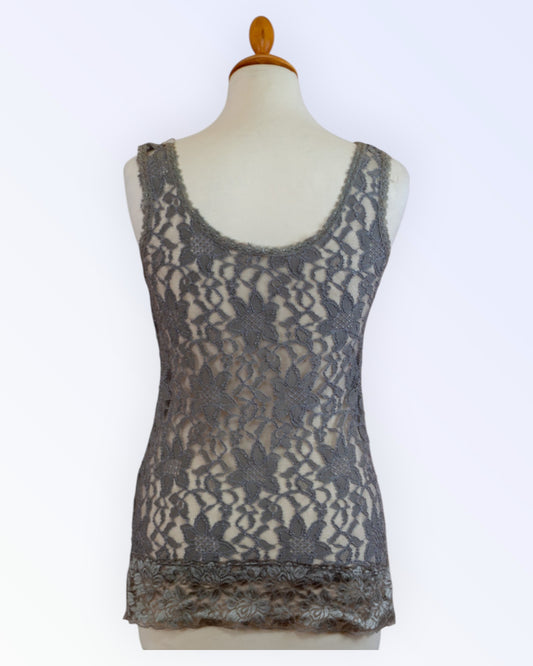 Grey lace top