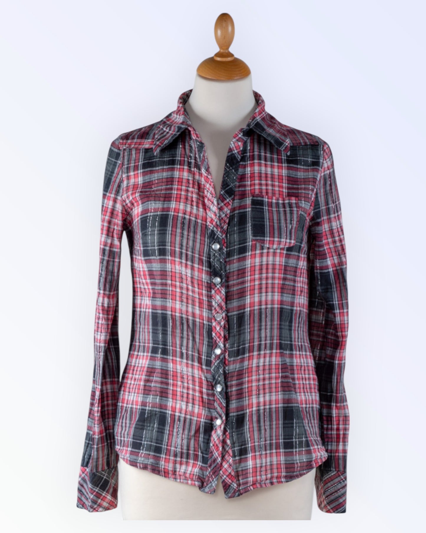 Fishbone check shirt