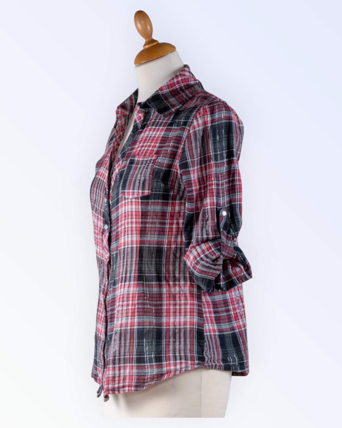 Fishbone check shirt