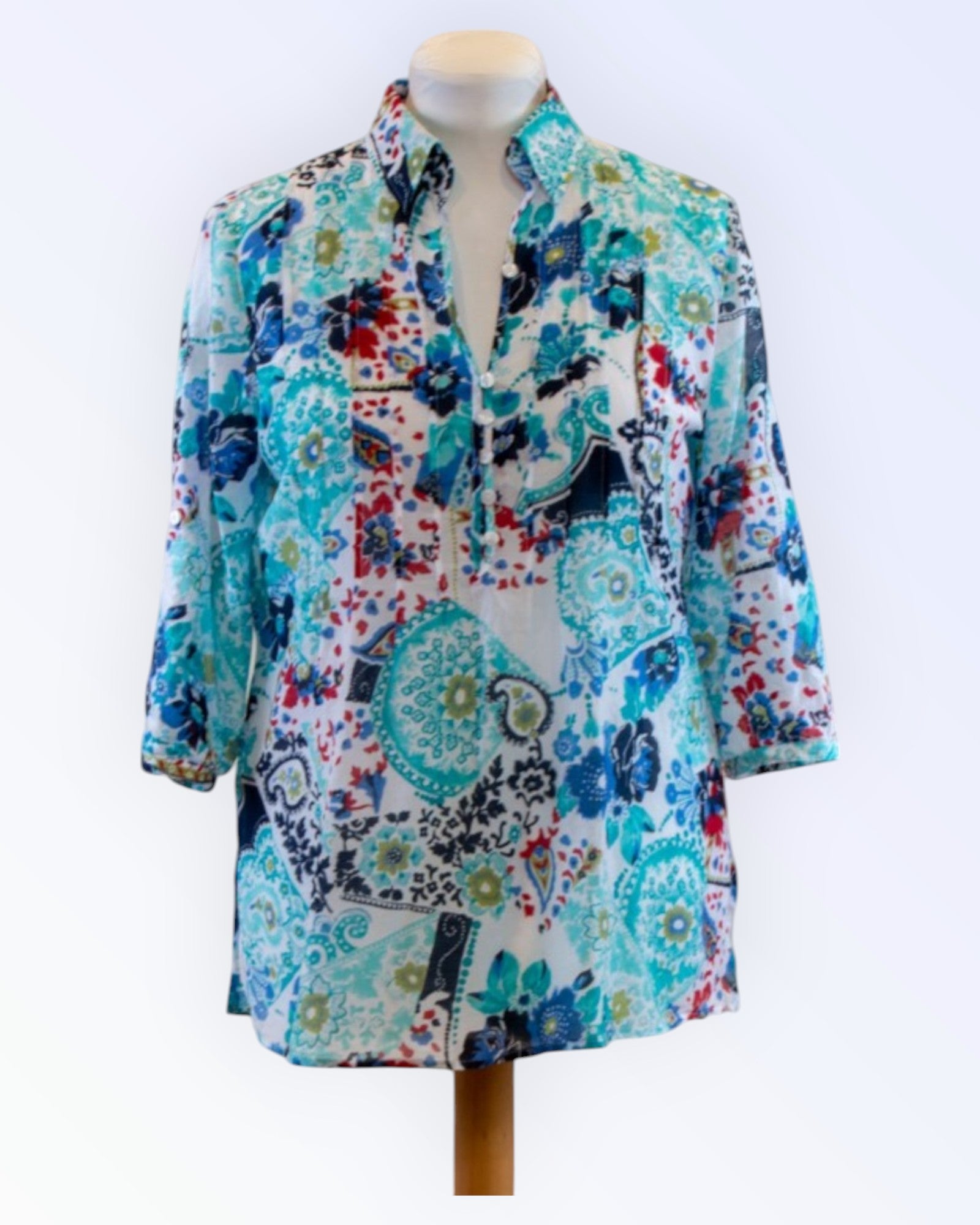Peter Hahn floral summer blouse
