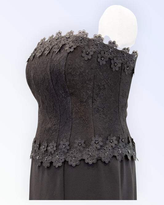 Black lace corset