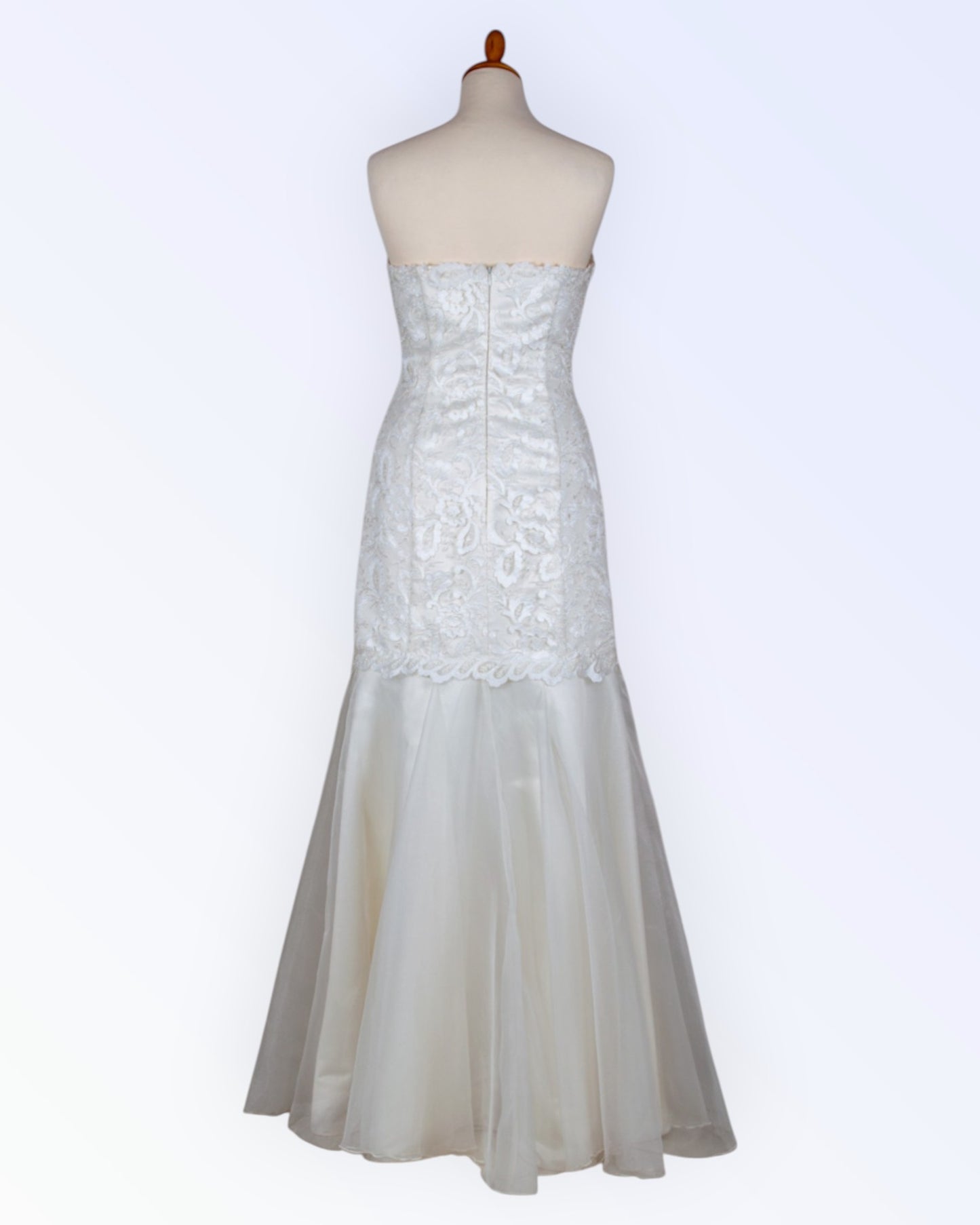 Off-white wedding dress