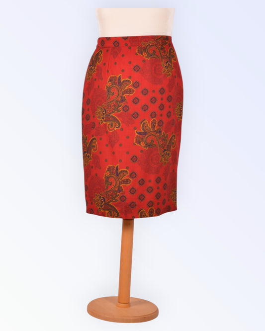Woolen paisley skirt