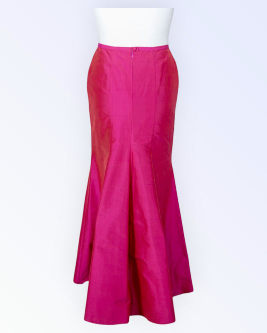 Raspberry red long skirt