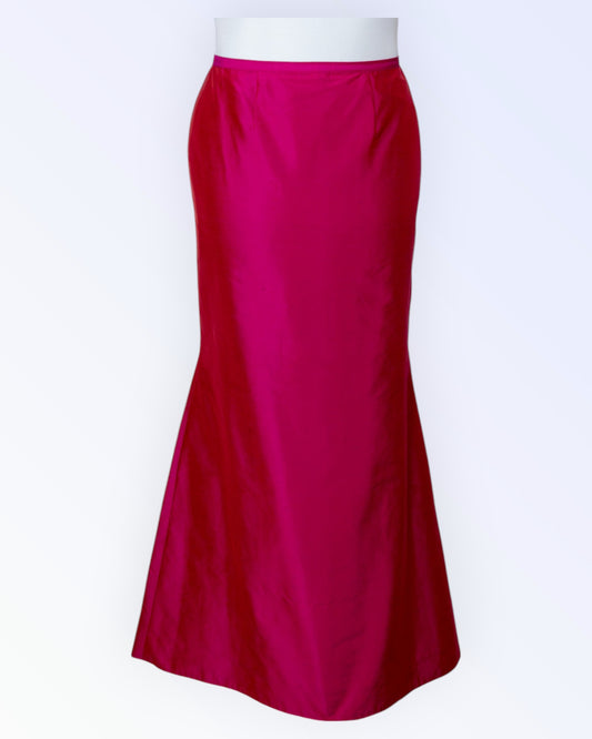Raspberry red long skirt
