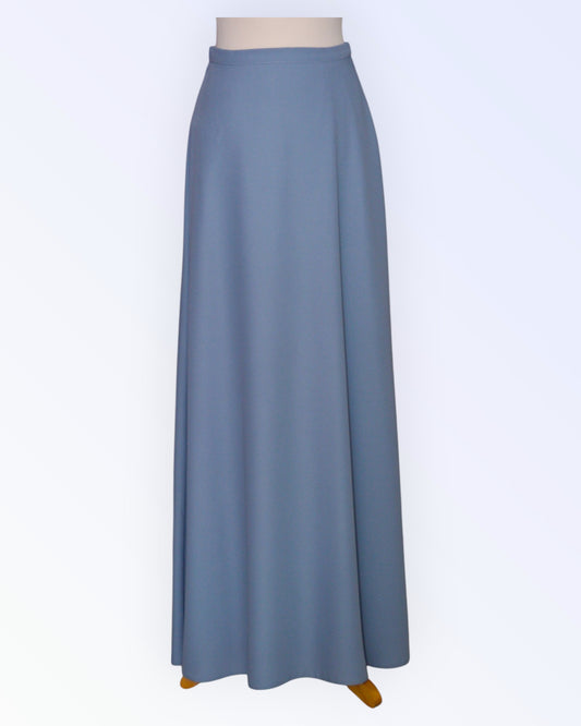 Long festive light gray skirt