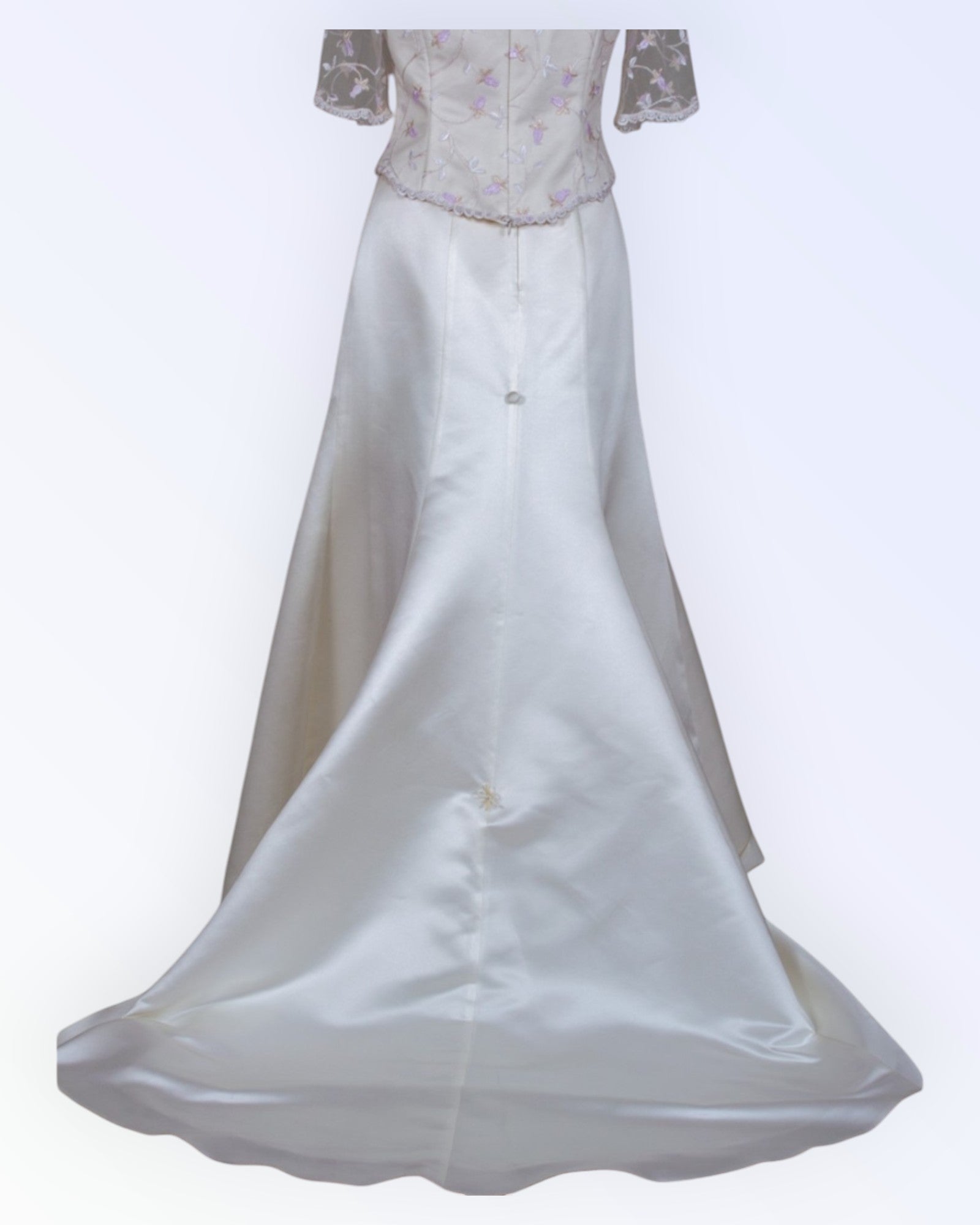 Off-white long skirt for the bride