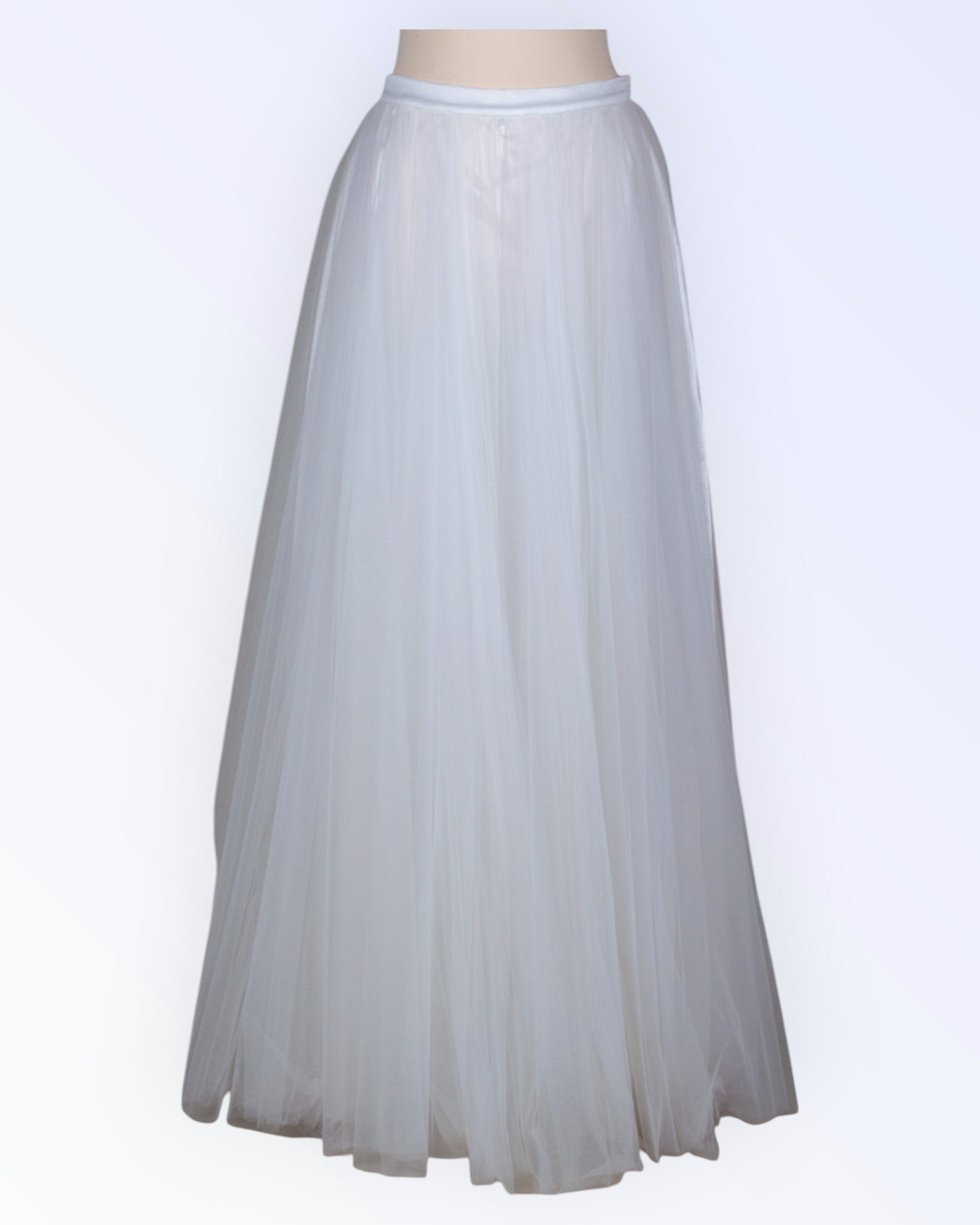 Fluffy off-white tulle skirt