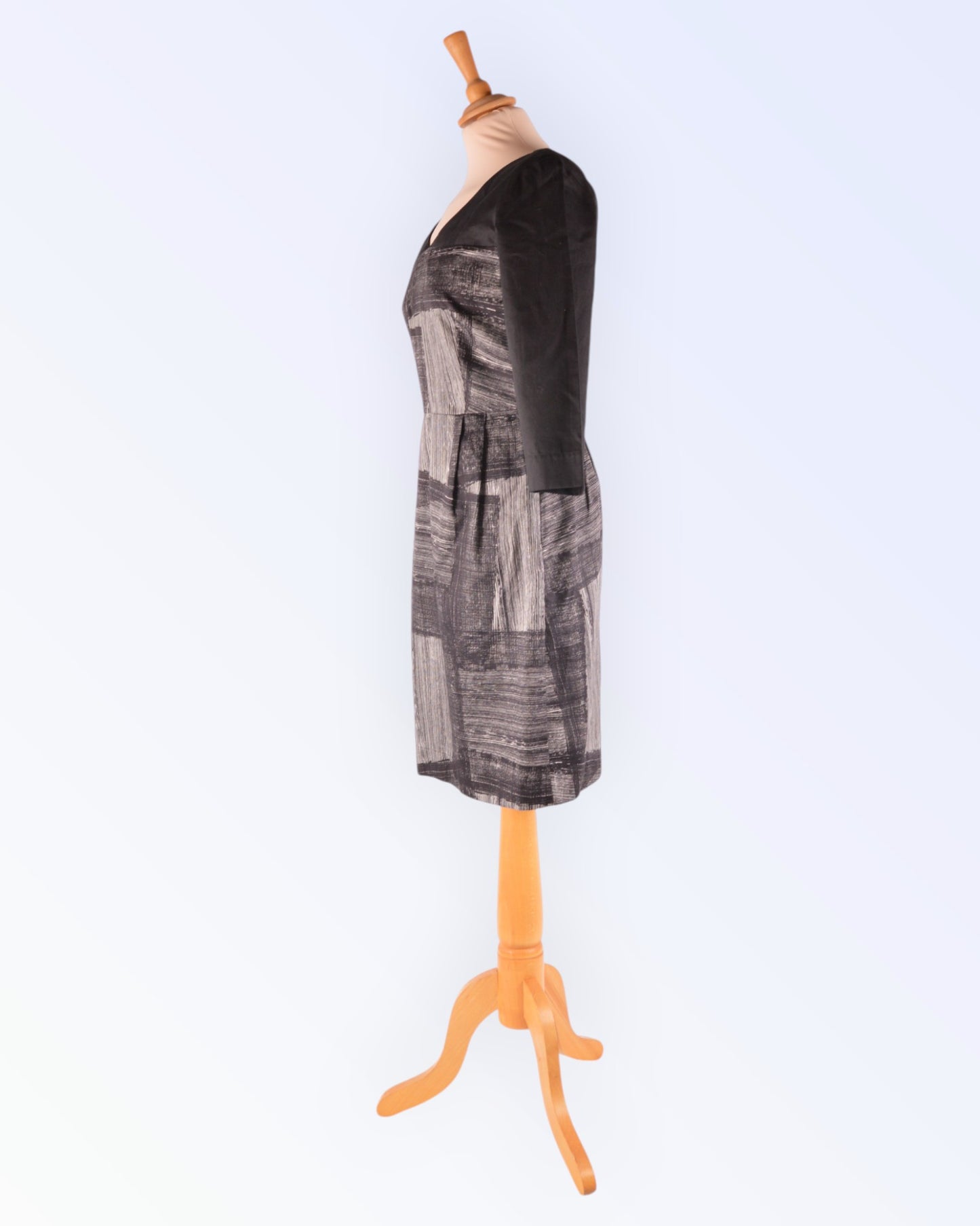 Marimekko mustavalkoinen puuvillamekko