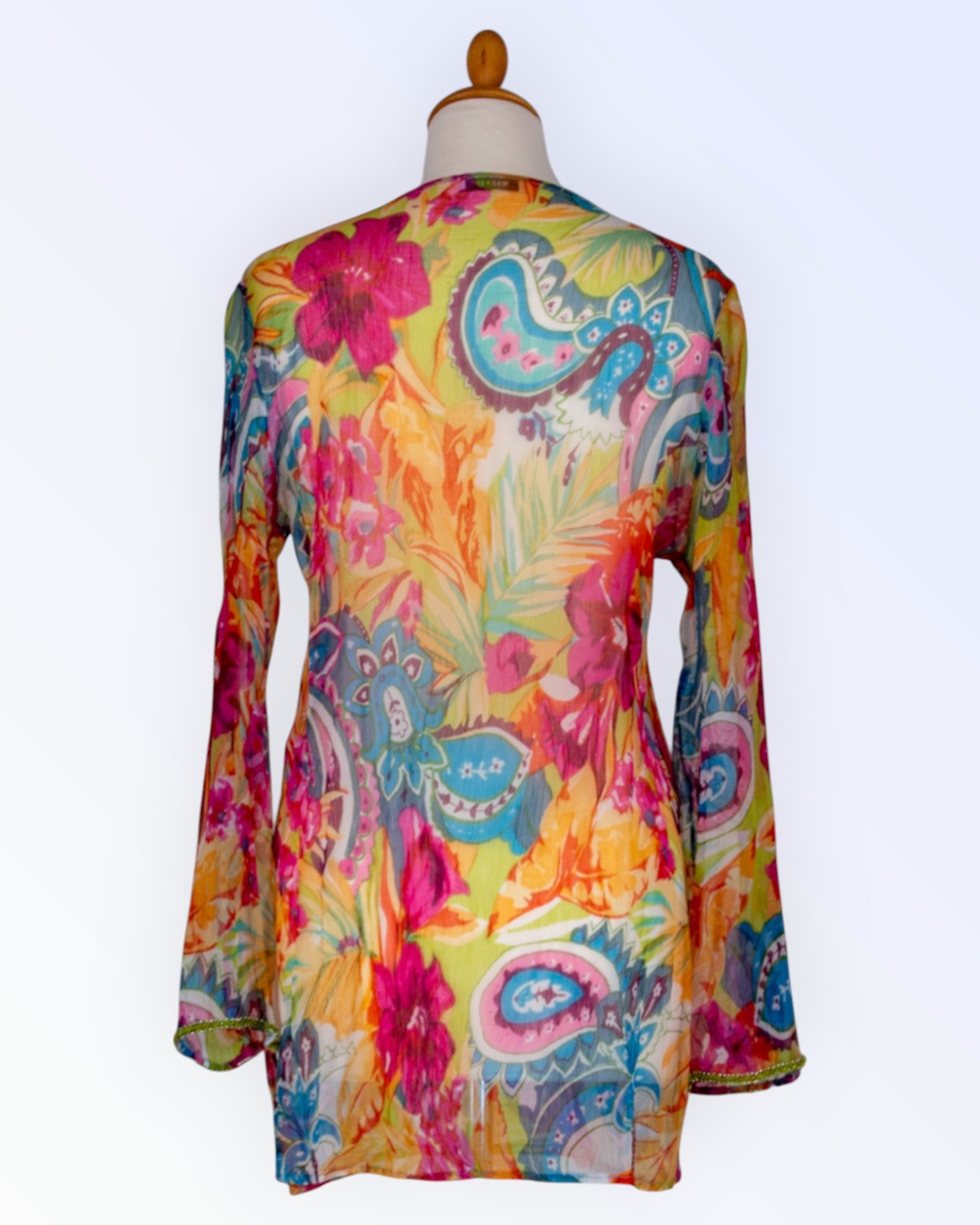 Malvin brightly colored chiffon blouse