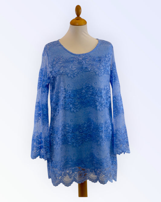 M&G light blue lace tunic
