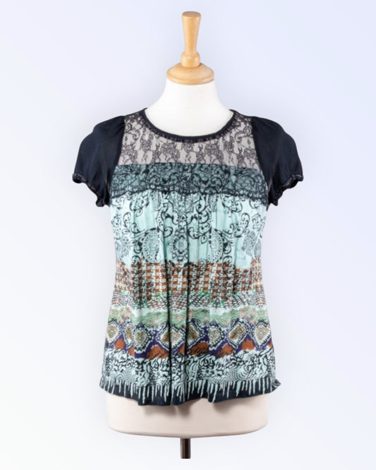 Jade multi-colored knit top