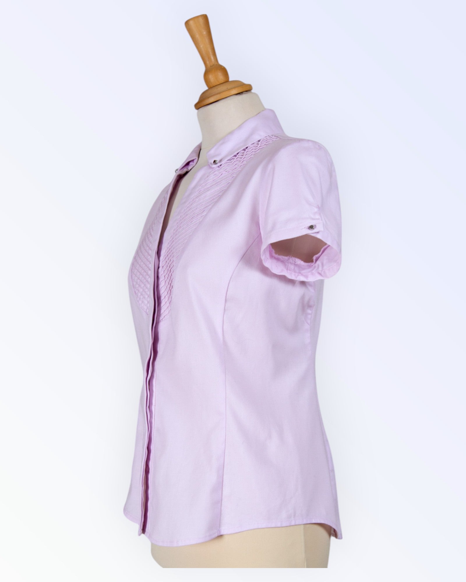 Vaaleanpunainen puuvillapusero