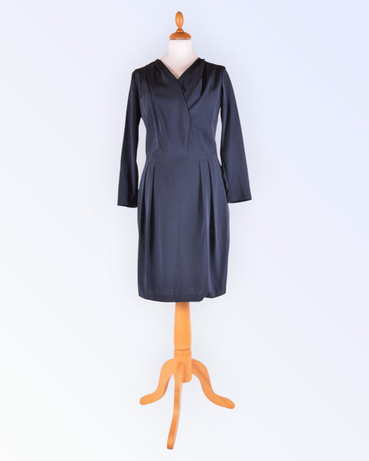 &other stories navy blue dress