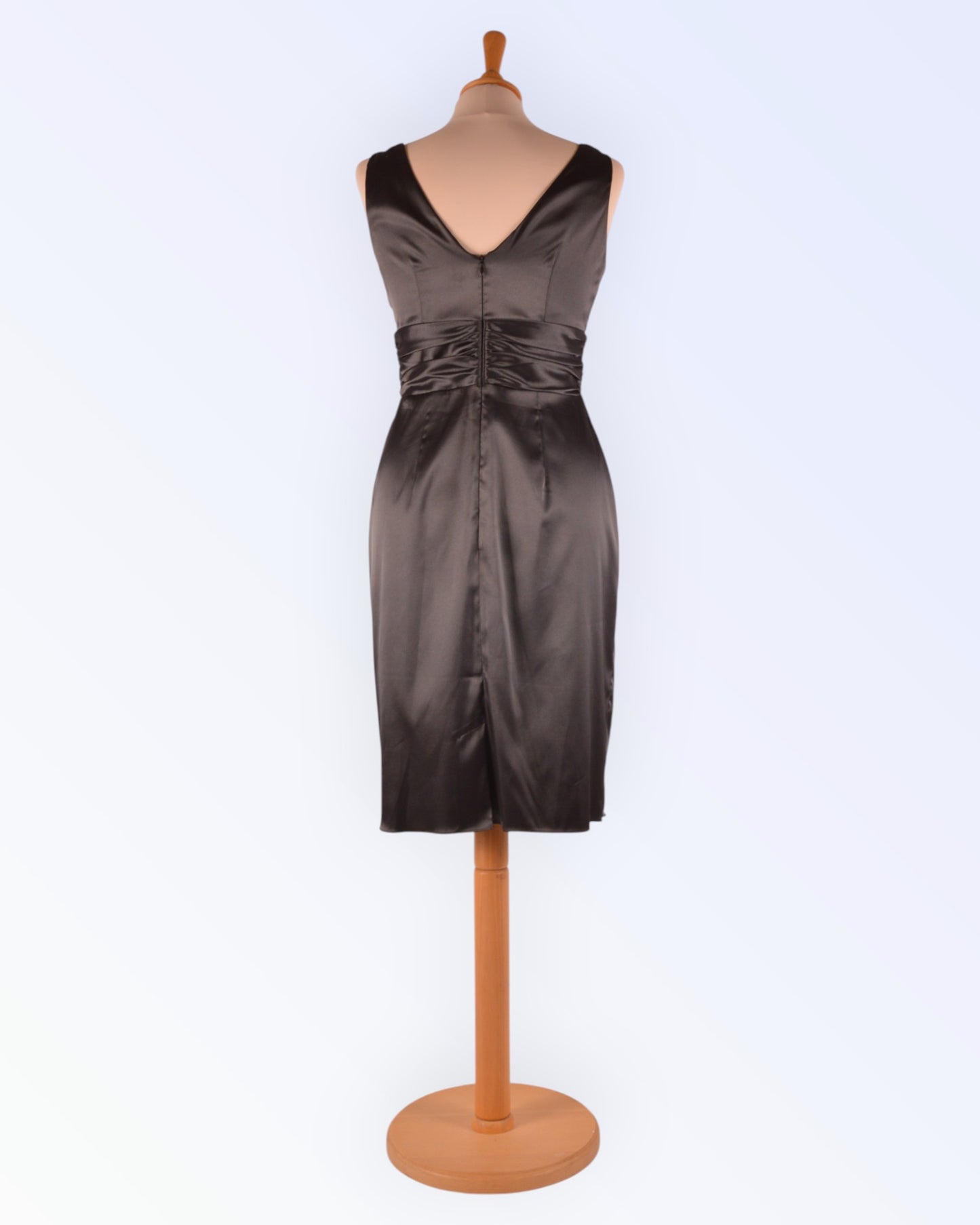 Ariella dark grey satin party dress