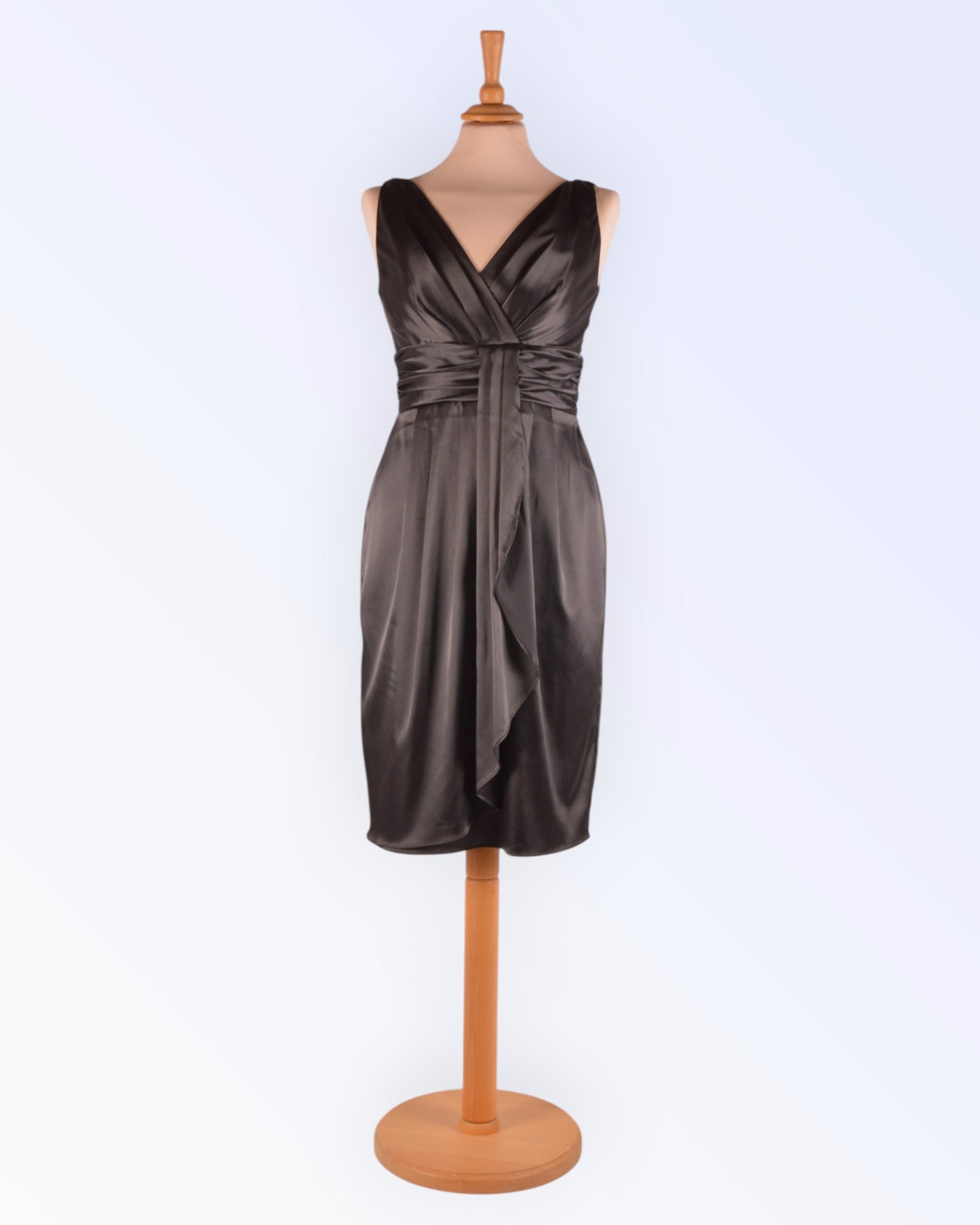 Ariella dark grey satin party dress