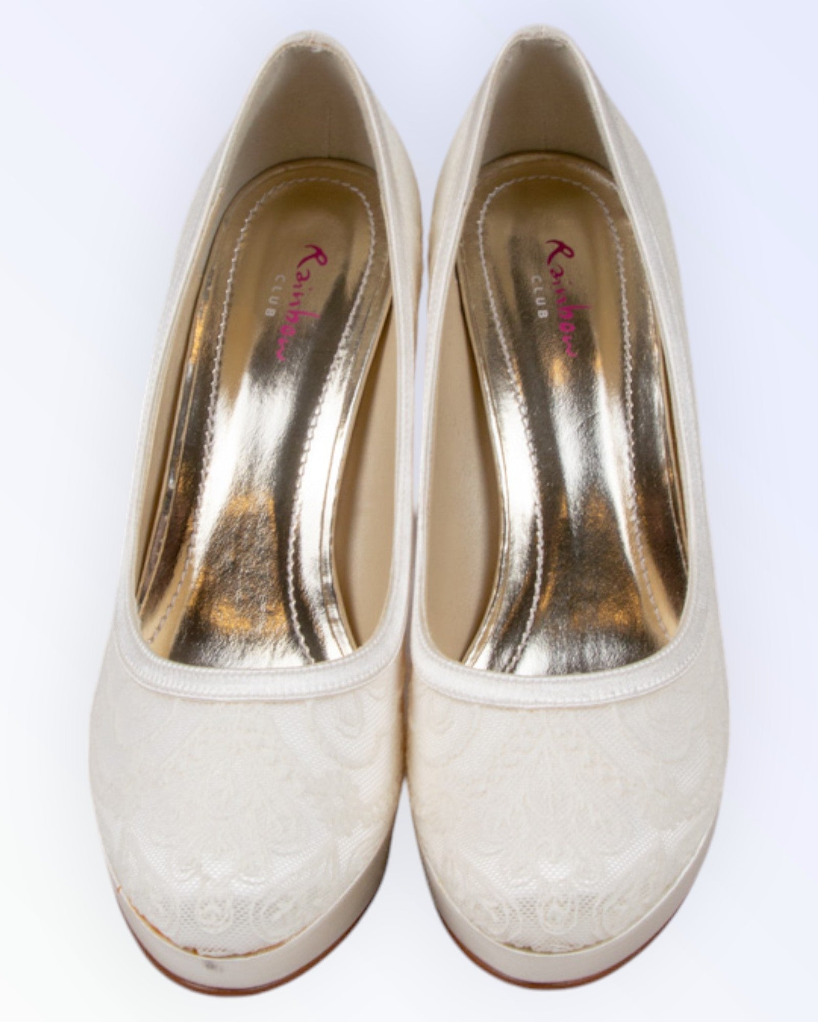 Rainbow satin wedding shoes