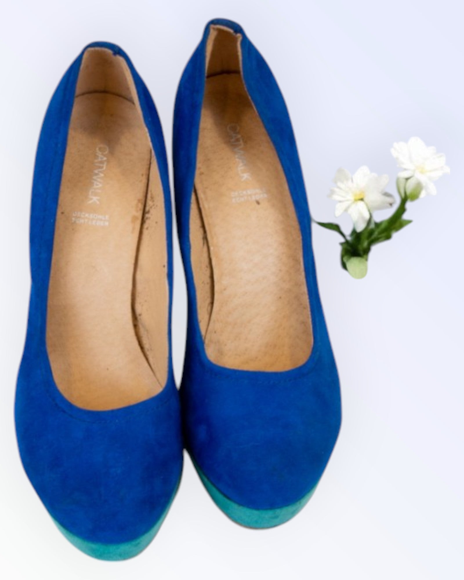 Catwalk two-tone platform shoes