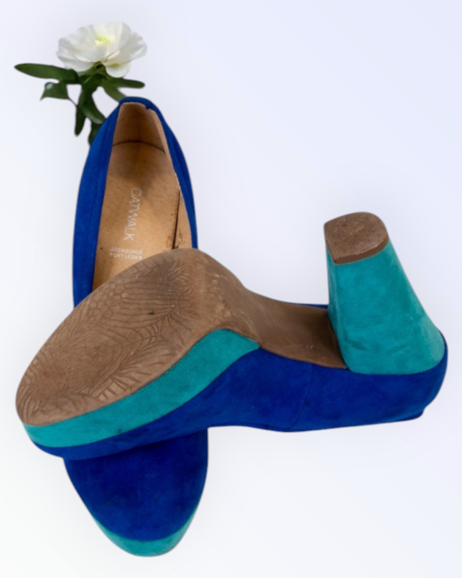 Catwalk two-tone platform shoes