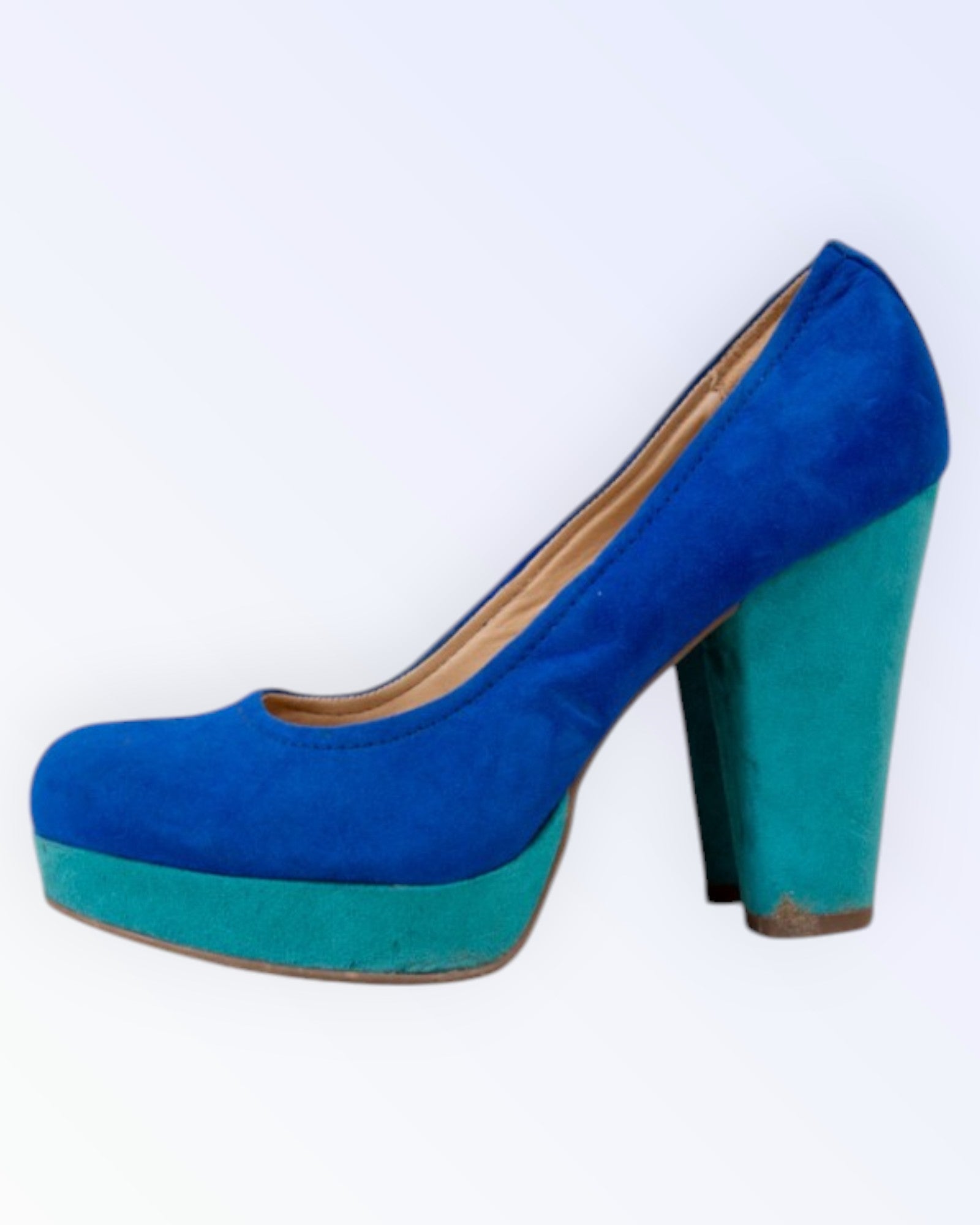 Catwalk two-tone platform shoes
