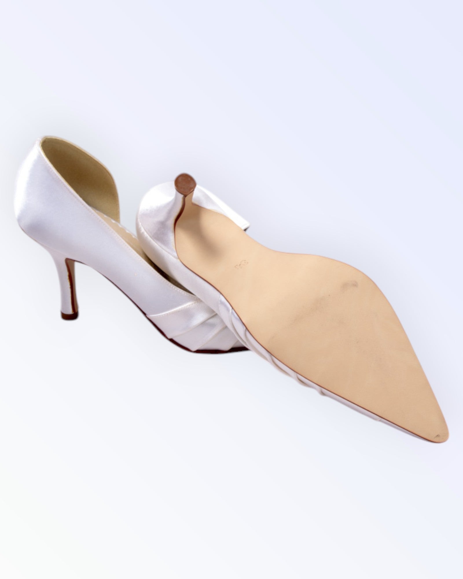 Rainbow satin wedding shoes